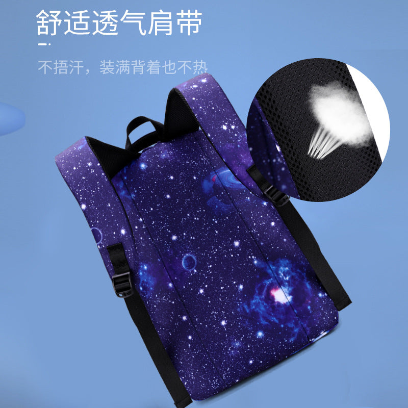 自然鱼书包 男孩小学生4-6年级学生书包中学生减负轻便大容量背包