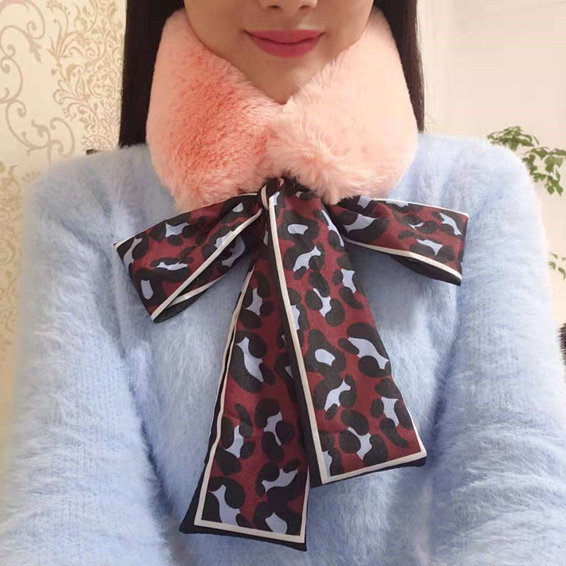 秋冬新款毛毛披肩仿皮草狐狸毛獭兔毛女士围脖围巾大衣假领子丝巾